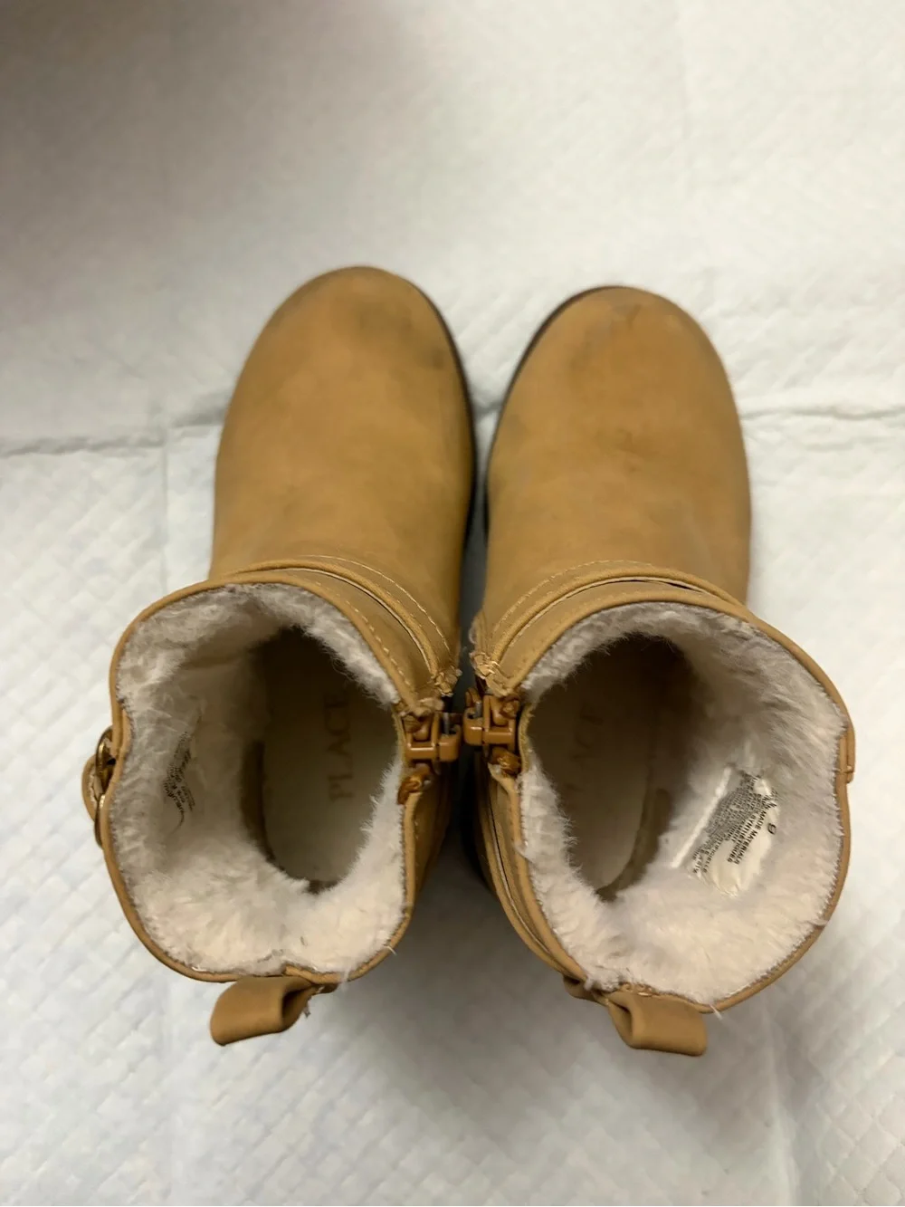 The Children's Place Camel Faux-Shearling Ankle Boots for Kids